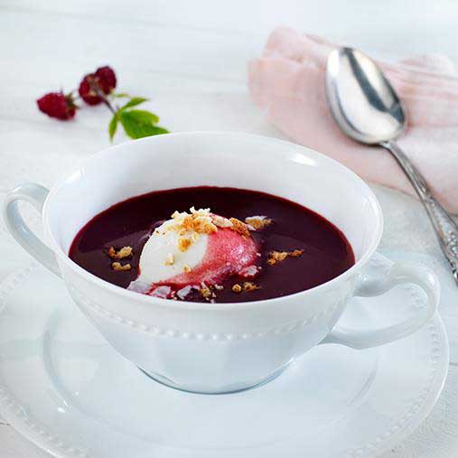 Jouluinen vadelmakeitto